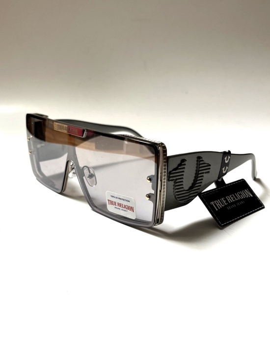 True Religion Accessories - New TRUE RELIGION Oversized Shield Sunglasses Gray Matte Acetate Wide Leg